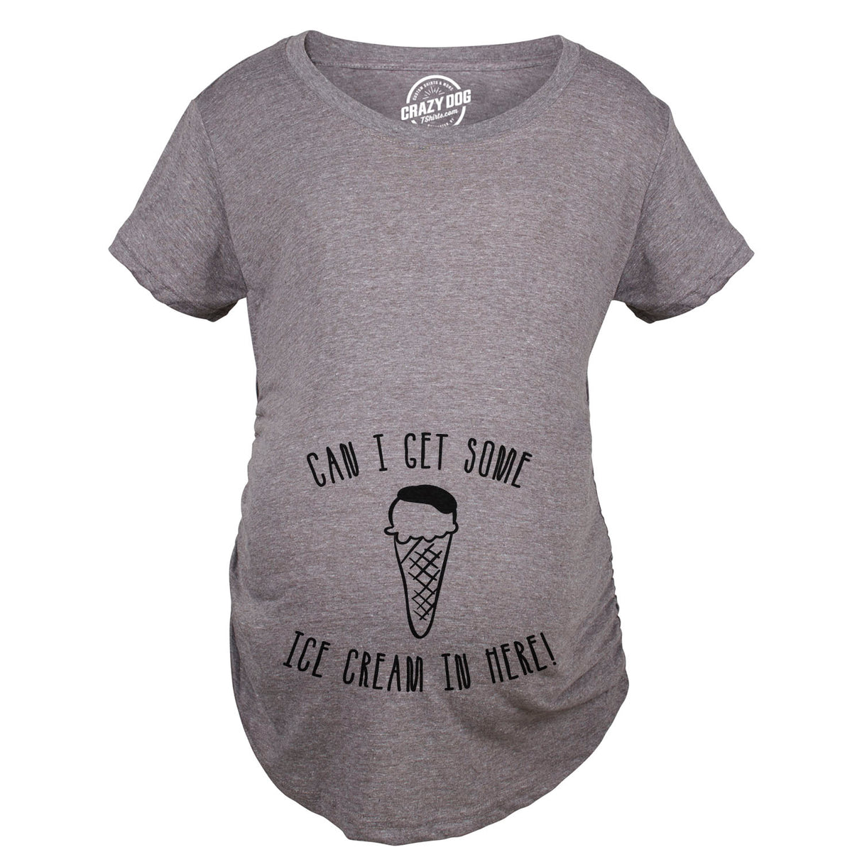 Maternity Can I Get Some Ice Cream In Here Funny Announce Pregnancy T shirt