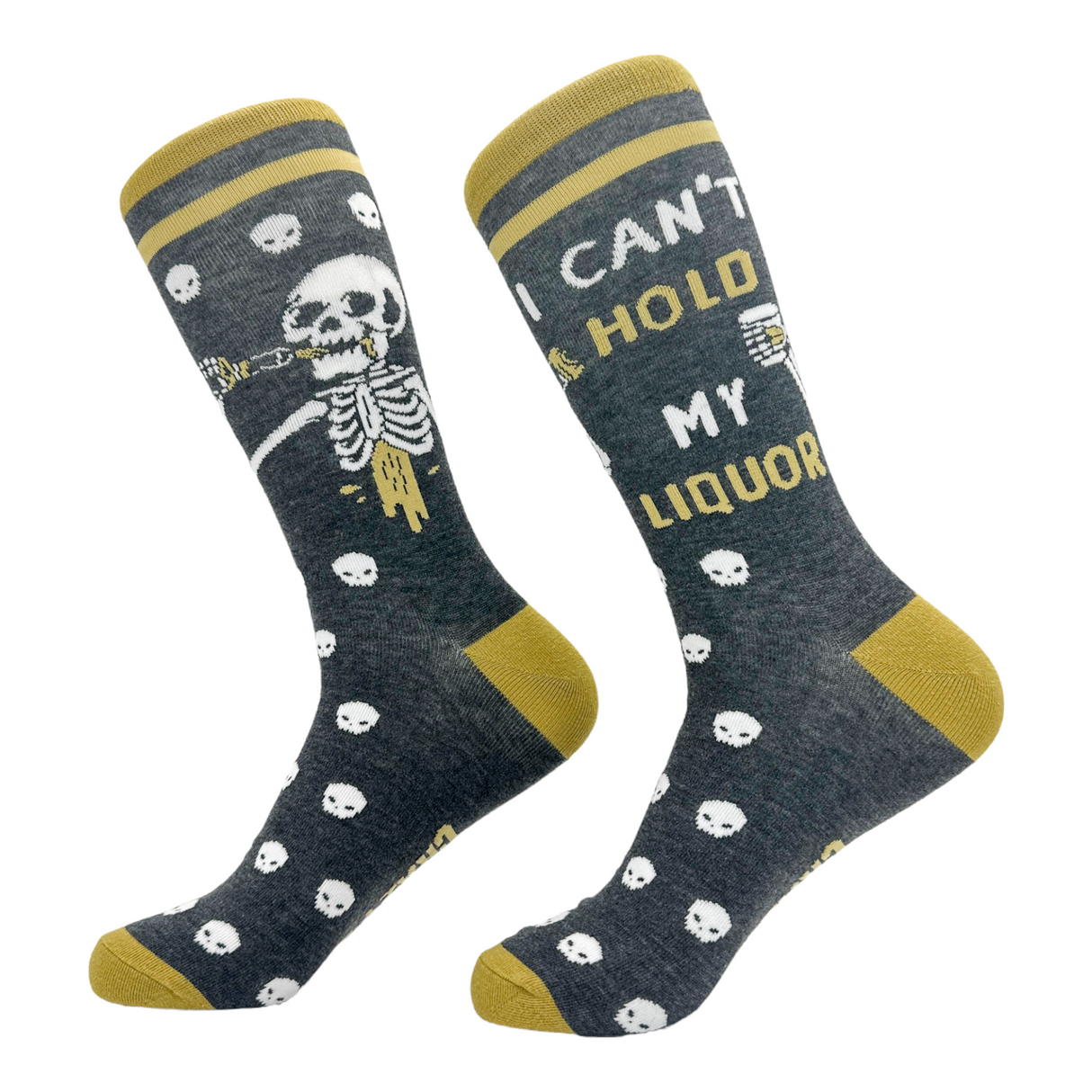 Men's I Cant Hold My Liquor Socks Funny Drinking Skeleton Joke Footwear