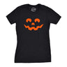 Womens Cartoon Eyes Pumpkin Face Funny Fall Halloween Spooky T shirt