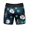 Mens Cat Dad Boxers Funny Cute Kitten Lovers Paw Graphic Novelty Underwear For Guys