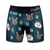 Mens Cat Dad Boxers Funny Cute Kitten Lovers Paw Graphic Novelty Underwear For Guys
