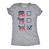 Womens Funny T Shirts Voting Ballot Cat Sarcastic Political Kitten Graphic Tee For Ladies