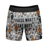 Mens Guess What Cat Butt Boxers Funny Sarcastic Kitten Butts Joke Saying Novelty Underwear For Guys