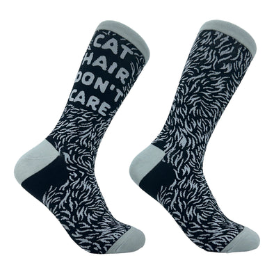 Women's Cat Hair Dont Care Socks Funny Hairy Furry Kitten Lovers Joke Footwear