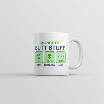 Chance Of Butt Stuff Mug Funny Alien Novelty Coffee Cup-11oz