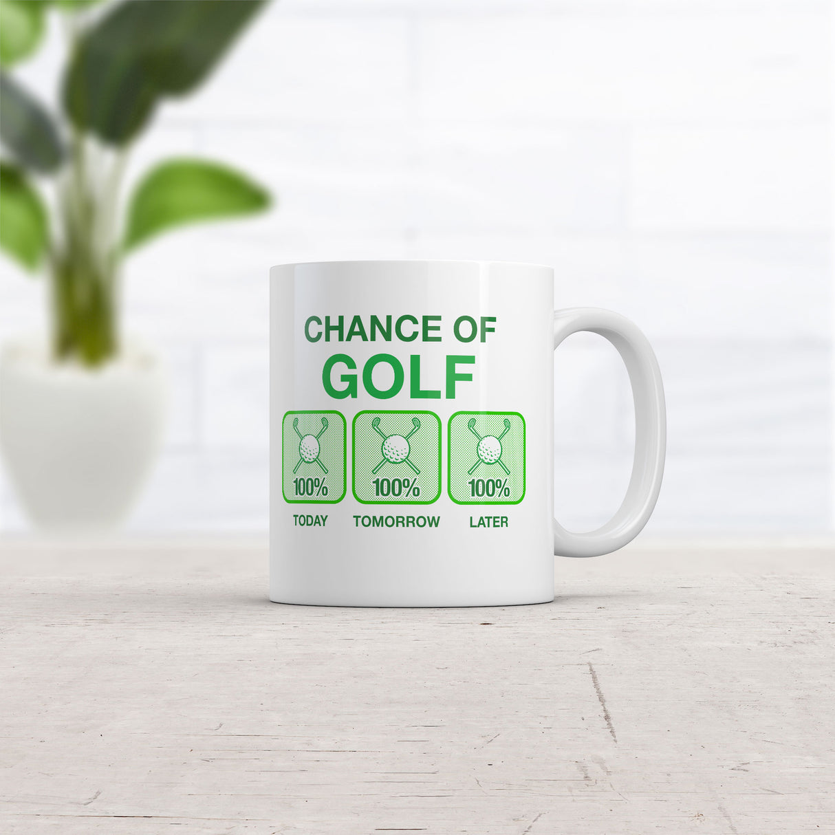 Chance Of Golf Mug Funny Golfing Graphic Coffee Cup-11oz