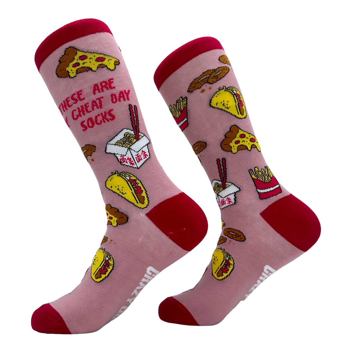 Women's These Are My Cheat Day Socks Funny Junk Food Fitness Workout Joke Footwear