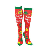 Unisex Check Out My Balls Funny Christmas Compression Socks For Women And Men