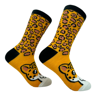 Women's Cheetah Socks Funny Cute Leopard Print Footwear