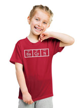 Youth Bacon Chemistry T-Shirt Funny Science Preiodic Table Tee for Kids