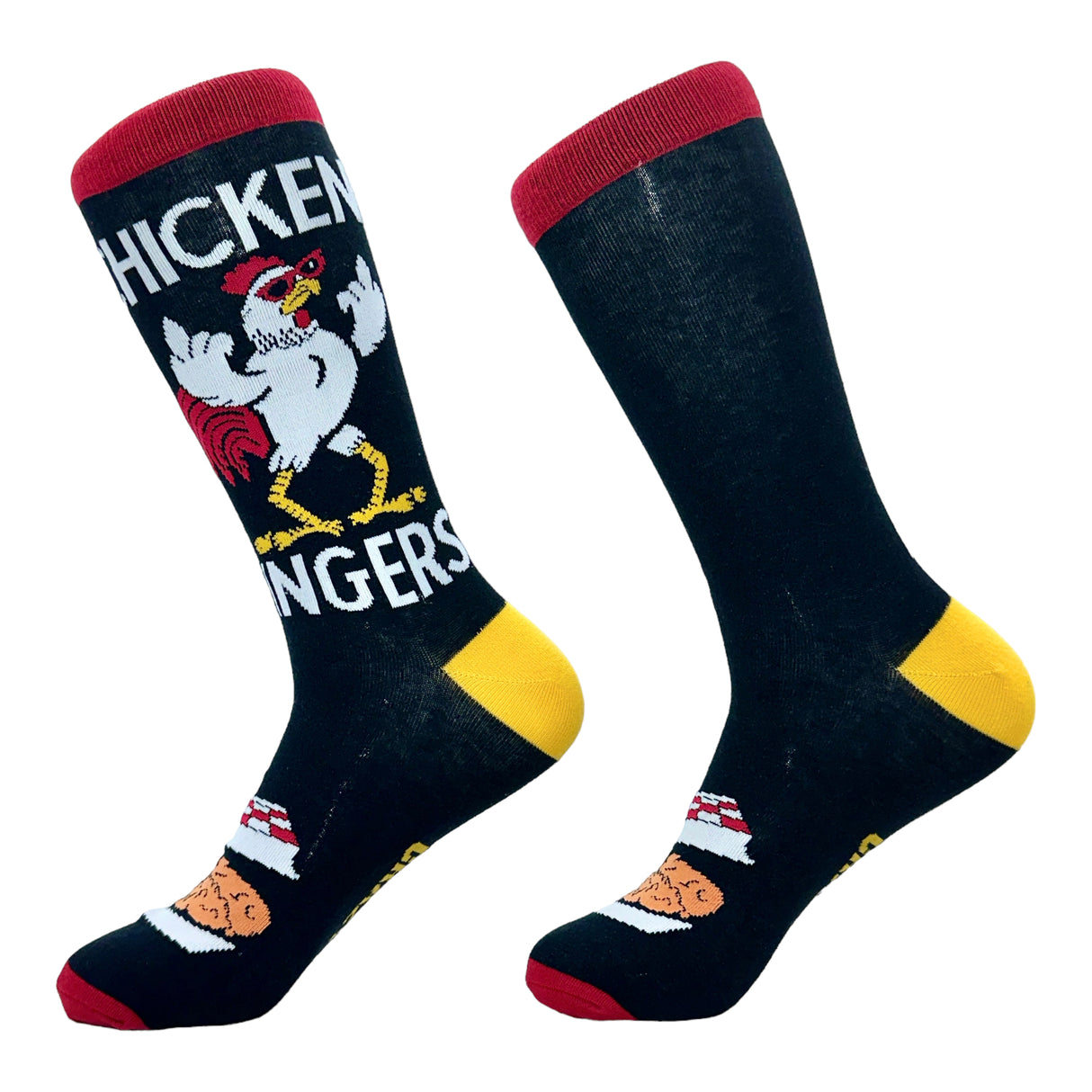 Men's Chicken Fingers Socks Funny Sarcastic Offensive Middle Finger Joke Footwear