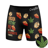 Mens Chicken Pot Pie 3 Of My Favorite Things Boxer Briefs Funny Stoner Graphic Weed Underwear