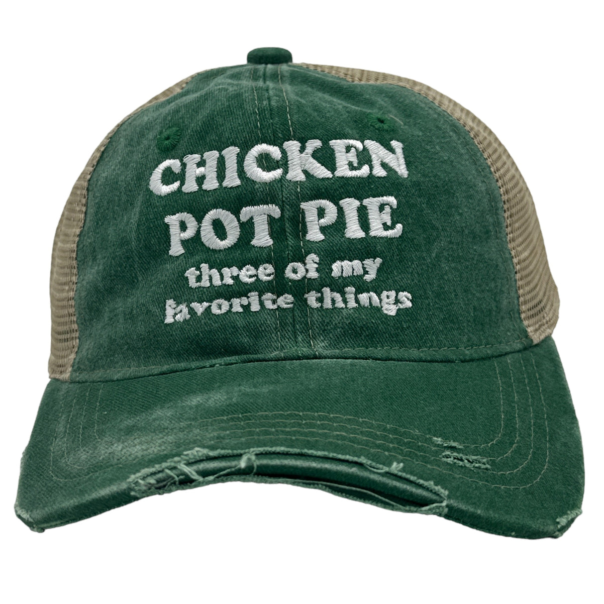 Chicken Pot Pie Three Of My Favorite Things Hat Funny 420 Cap