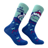 Is It Christmas Yeti Socks Funny Cute Xmas Abominable Snowman Bigfoot Joke Footwear