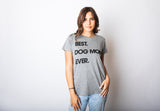 Womens Dog Mom and Cat Mom Funny T Shirts Cute Pet Tees for Women with Cats or Dogs