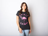 Womens Flamingo Spirit Animal T shirt Cool Funny Gift Cute Vintage Graphic Tee