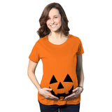 Maternity Happy Jack O Lantern Pregnancy Tshirt Cute Halloween Pumpkin Bump Tee