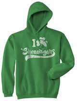 I Clover Shenanigans Hoodie Funny Irish Clover SweatShirt Novelty Shirt