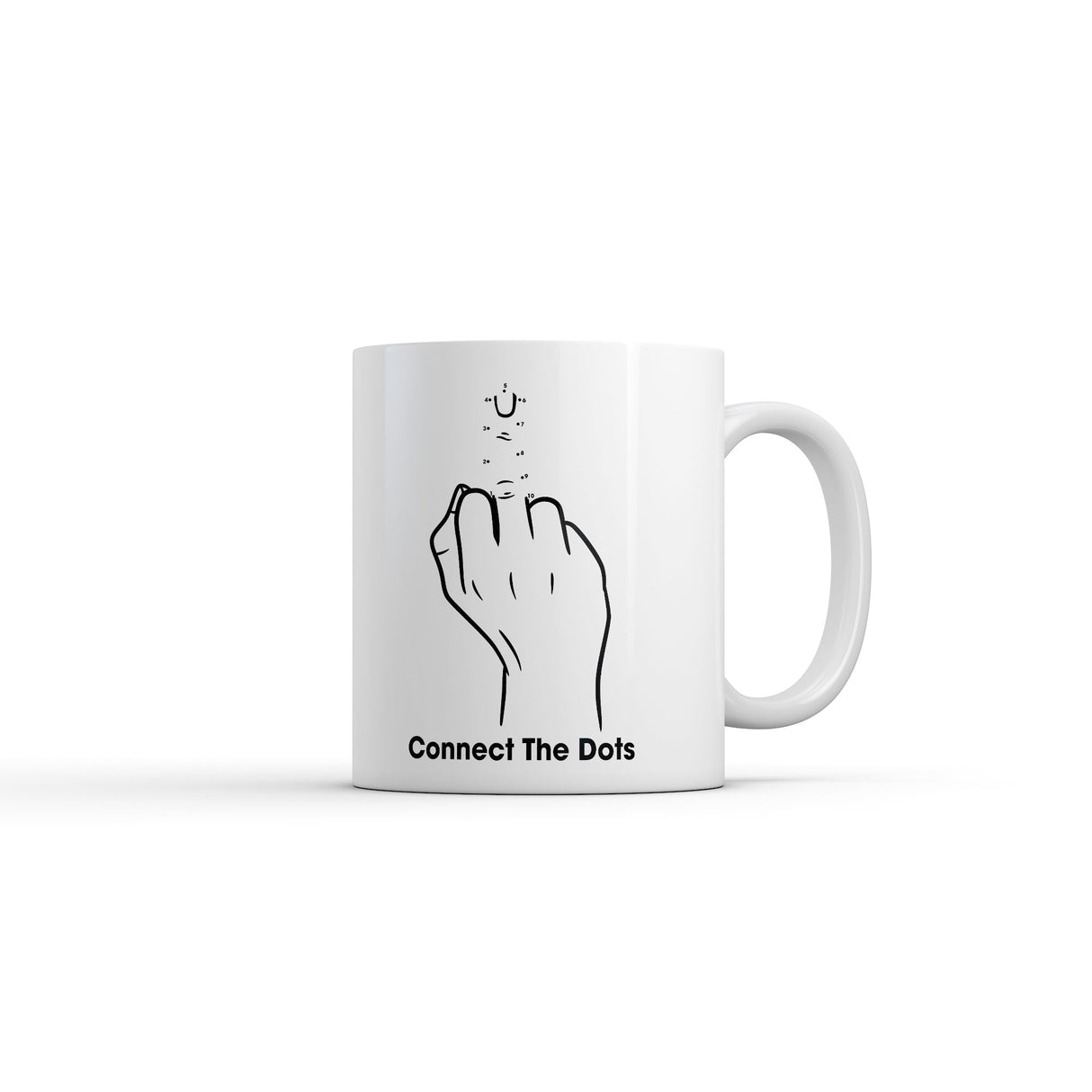 Connect The Dots Mug Funny Sarcastic Middle Finger Graphic Novelty Coffee Cup-11oz