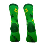 Men's Contains THC Socks Funny 420 Pot Leaf Warning Label Smoking Joke Footwear