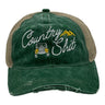 Country Shit Hat Funny Sarcastic Outdoors Graphic Novelty Trucker Cap