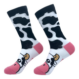 Women's Cow Socks Funny Cute Adorable Milking Moo Cattle Footwear