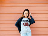 Womens Vintage Football T shirt Funny Sunday Game Day Tee for Ladies Graphci