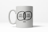 Dad Venn Diagram Funny Dad and Fart Jokes Fathers Day Ceramic Drinking Coffee Mug  - 11oz