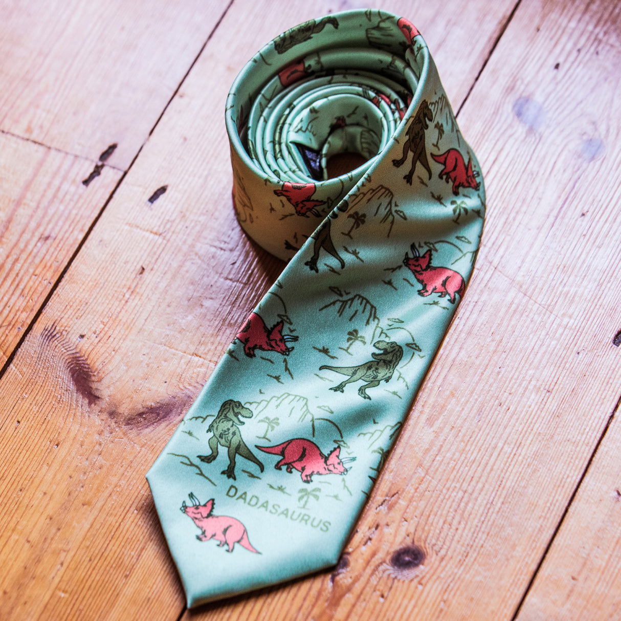 Dadasaurus Necktie Funny Ties for Men Dinosaur Dad Tie Mens Novelty Neckties