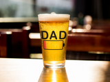 Dad Battery Pint Glass Funny Sarcastic Parenting Low Energy Joke Novelty Cup-16 oz