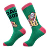 Men's Dad Bod Santa Socks Funny Xmas Drinking Lazy Fat Santa Claus Joke Footwear