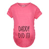 Maternity Daddy Did It T shirt Funny Pregnancy Announcement Gender Reveal Tee