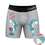 Mens Daddy Shark Boxer Briefs Funny Fathers Day Cool Underwear Gift Humor For Guys