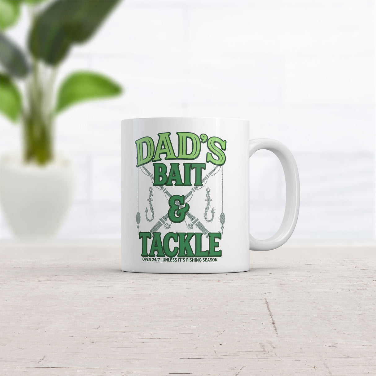 Dads Bait and Tackle Mug Funny Sarcastic Fathers Day Graphic Novelty Coffee Cup-11oz