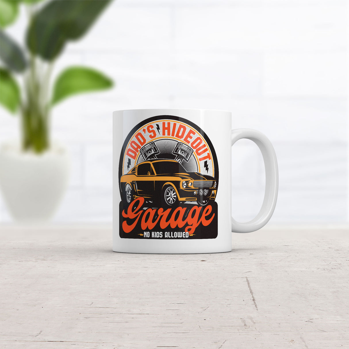 Dads Hideout Garage Mug Funny Mechanic Graphic Coffee Cup-11oz