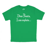 Youth Dear Santa T Shirt I Can Explain Shirt Funny Christmas Tee for Kids