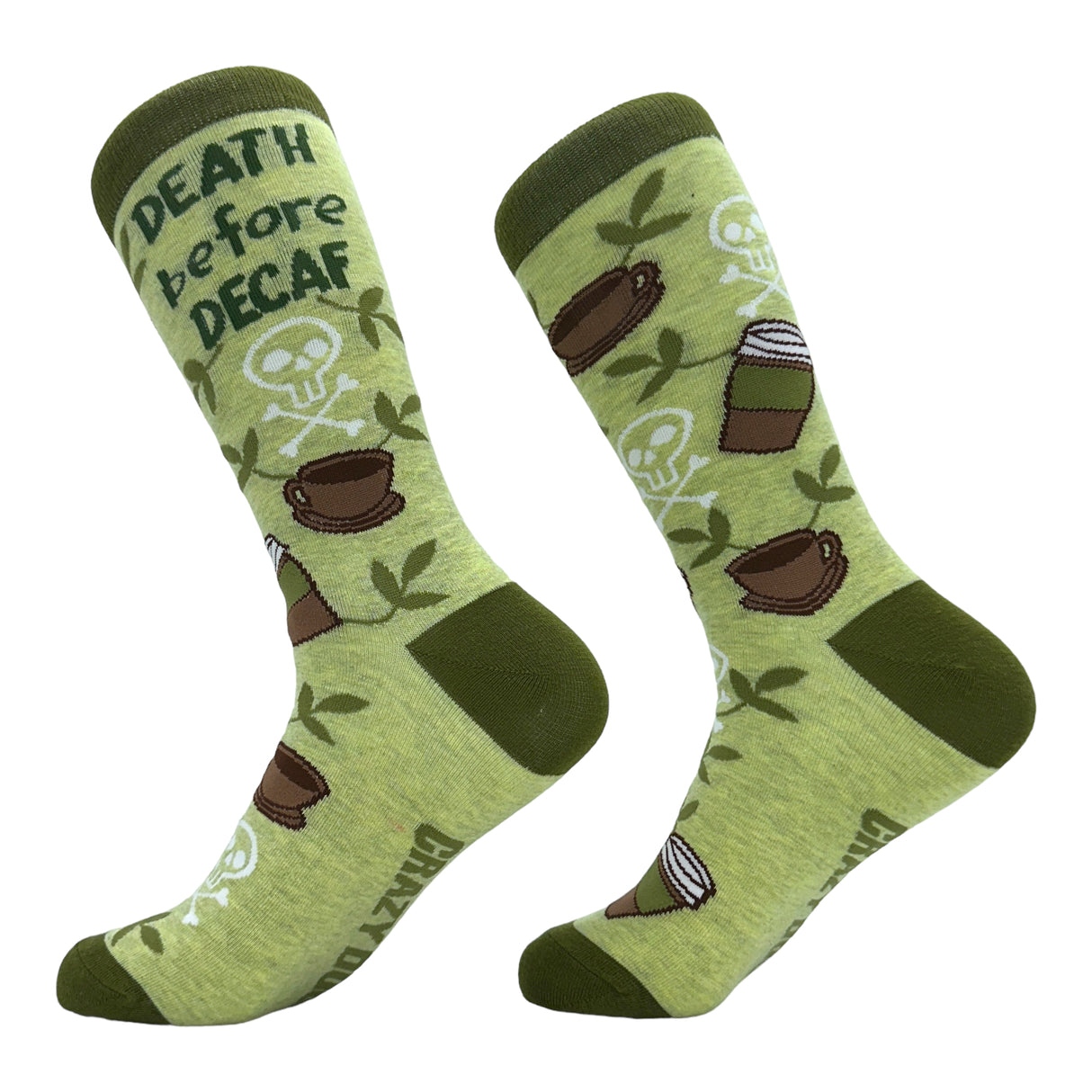 Women's Death Before Decaf Socks Funny Caffeine Addict Coffee Lovers Footwear