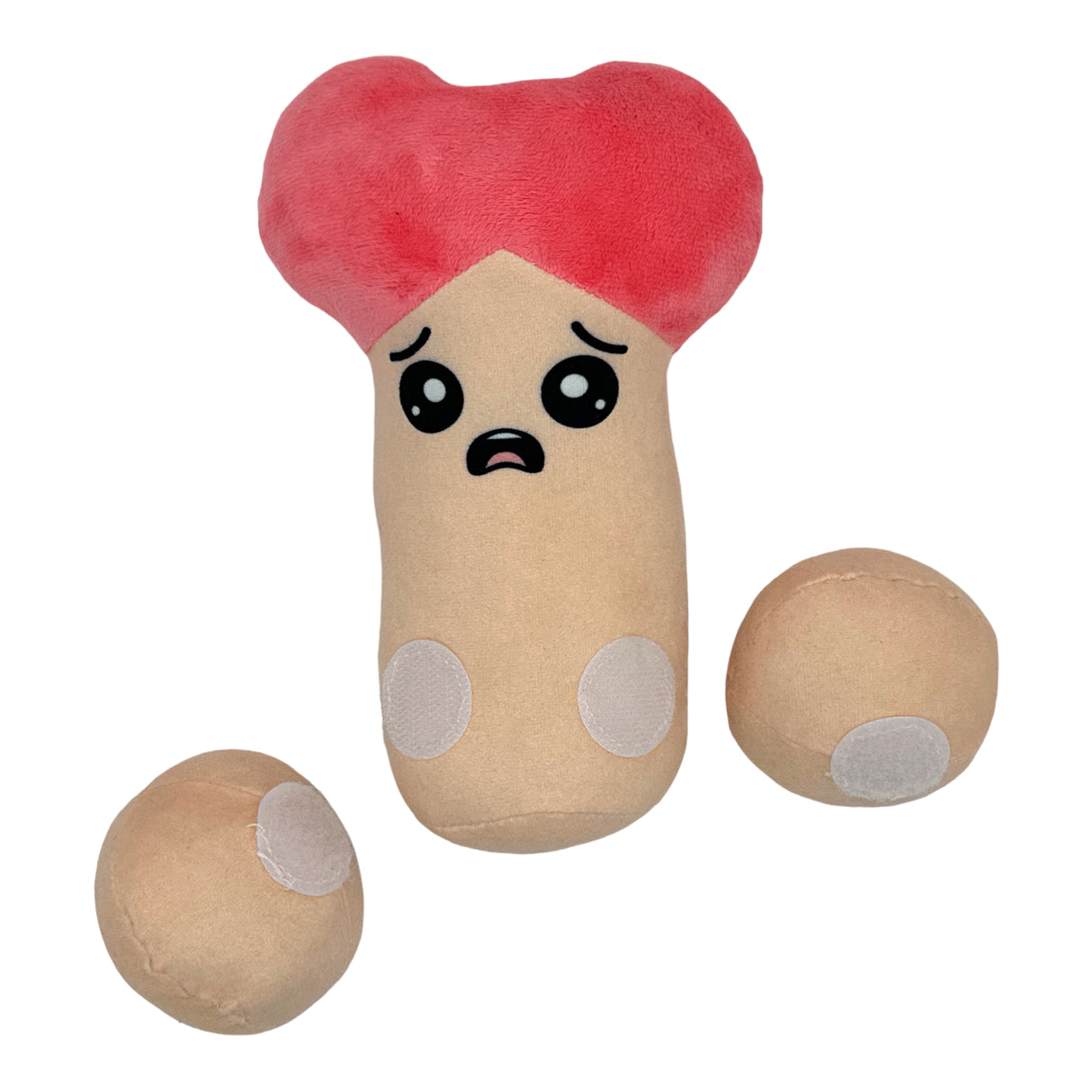 Dick And Balls Dog Toy Funny Adult Joke Stuffed Penis Chew Toy With Reattachable Parts and Hidden Treat Compartments - Rip and Reveal Interactive Chew