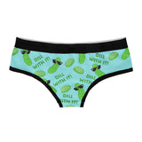 Womens Dill With It Panties Funny Pickle Joke Graphic Humor Bikini Brief Underwear