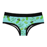 Womens Dill With It Panties Funny Pickle Joke Graphic Humor Bikini Brief Underwear