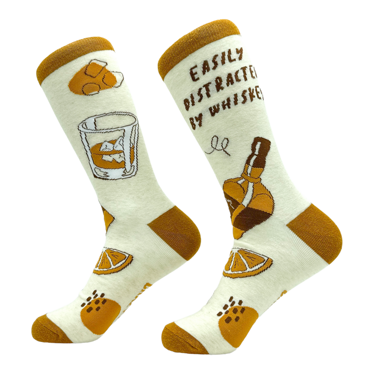 Men's Easily Distracted By Whiskey Socks Funny Liquor Drinking Joke Footwear