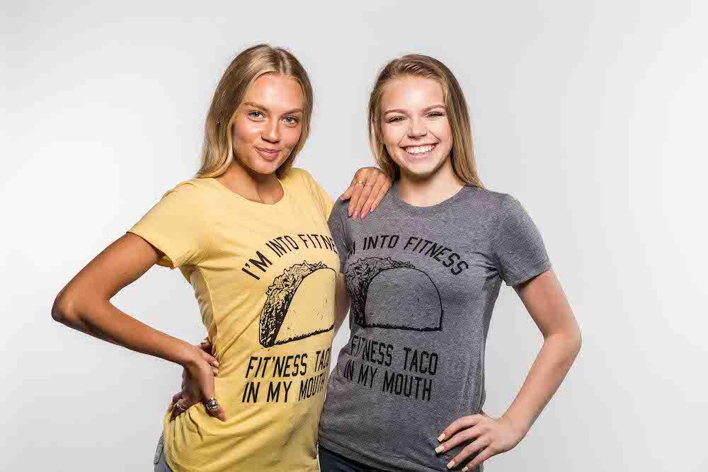 Womens Fitness Taco Funny Gym T Shirt Cool Humor Graphic Muscle Tee For Ladies