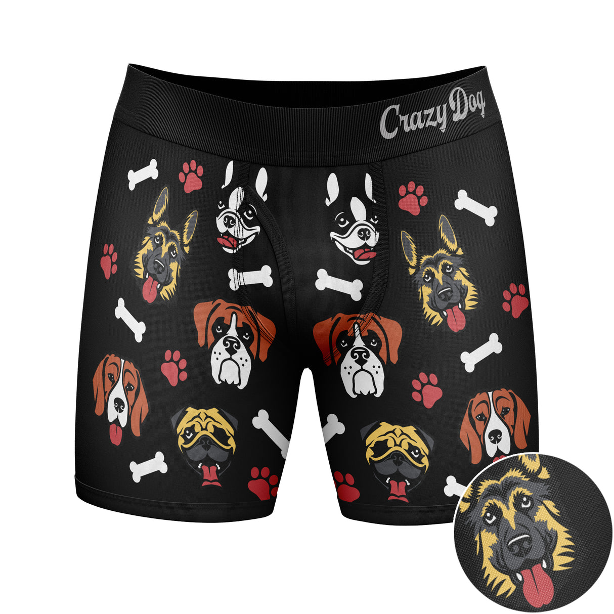 Mens My Dog Thinks Im Cool Boxer Briefs Funny Saying Cool Graphic Underwear Guys