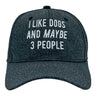 I Like Dogs And Maybe 3 People Hat Funny Anti Social Pet Puppy Animal Lover Cap