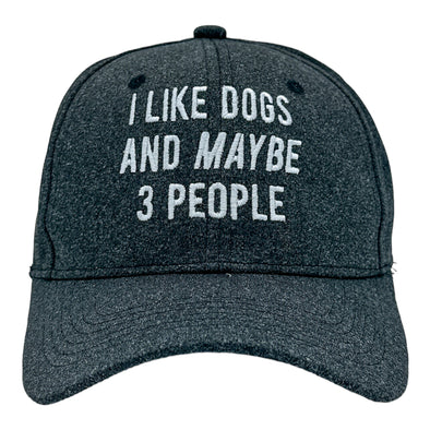 I Like Dogs And Maybe 3 People Hat Funny Anti Social Pet Puppy Animal Lover Cap