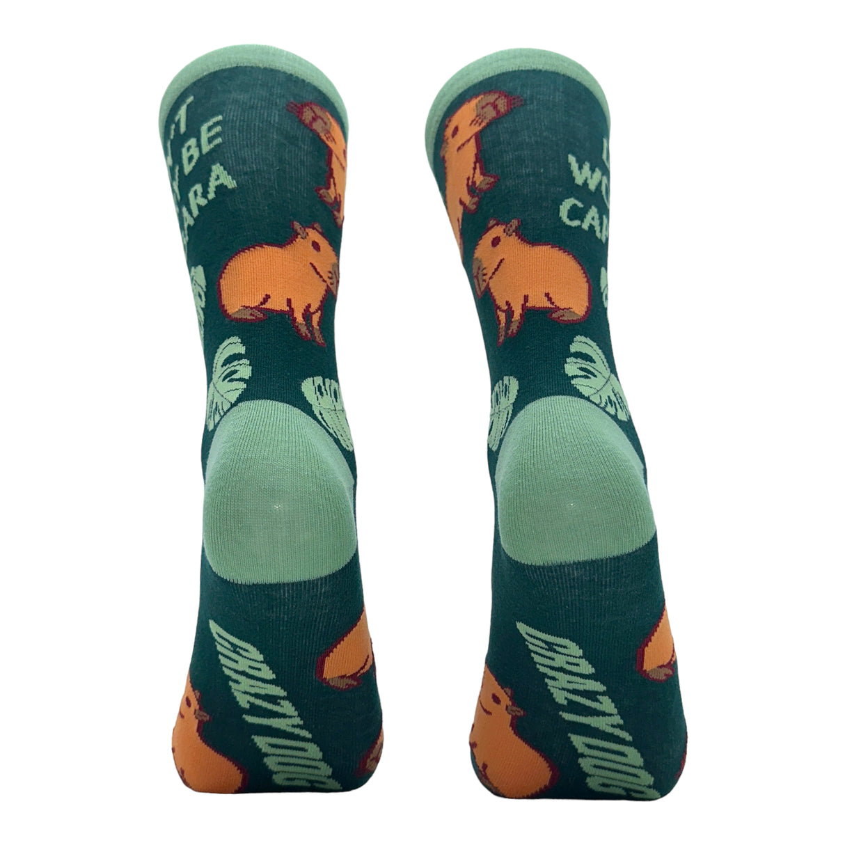 Women's Dont Worry Be Capybara Socks Funny Sarcastic Parody Lyrics Footwear