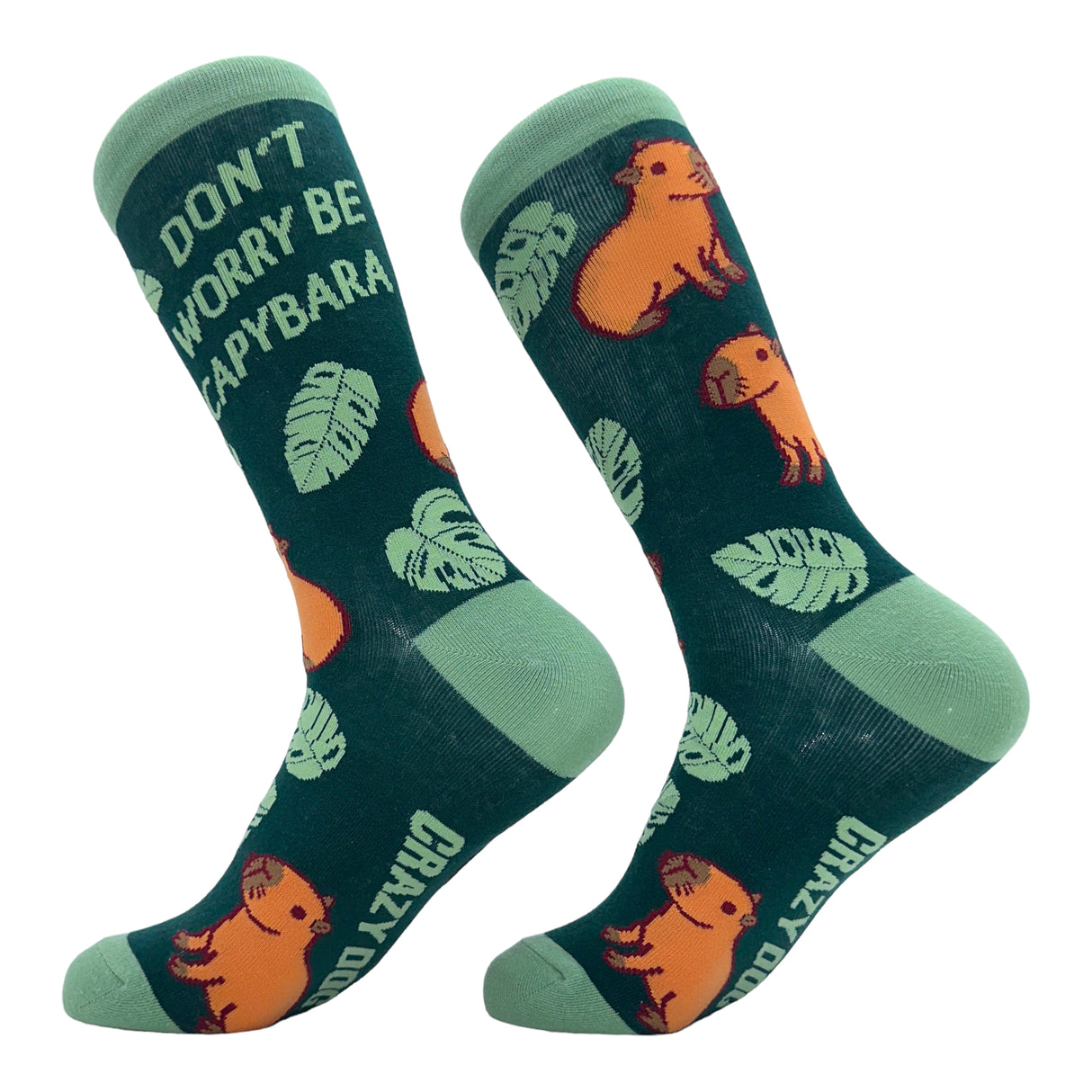 Women's Dont Worry Be Capybara Socks Funny Sarcastic Parody Lyrics Footwear