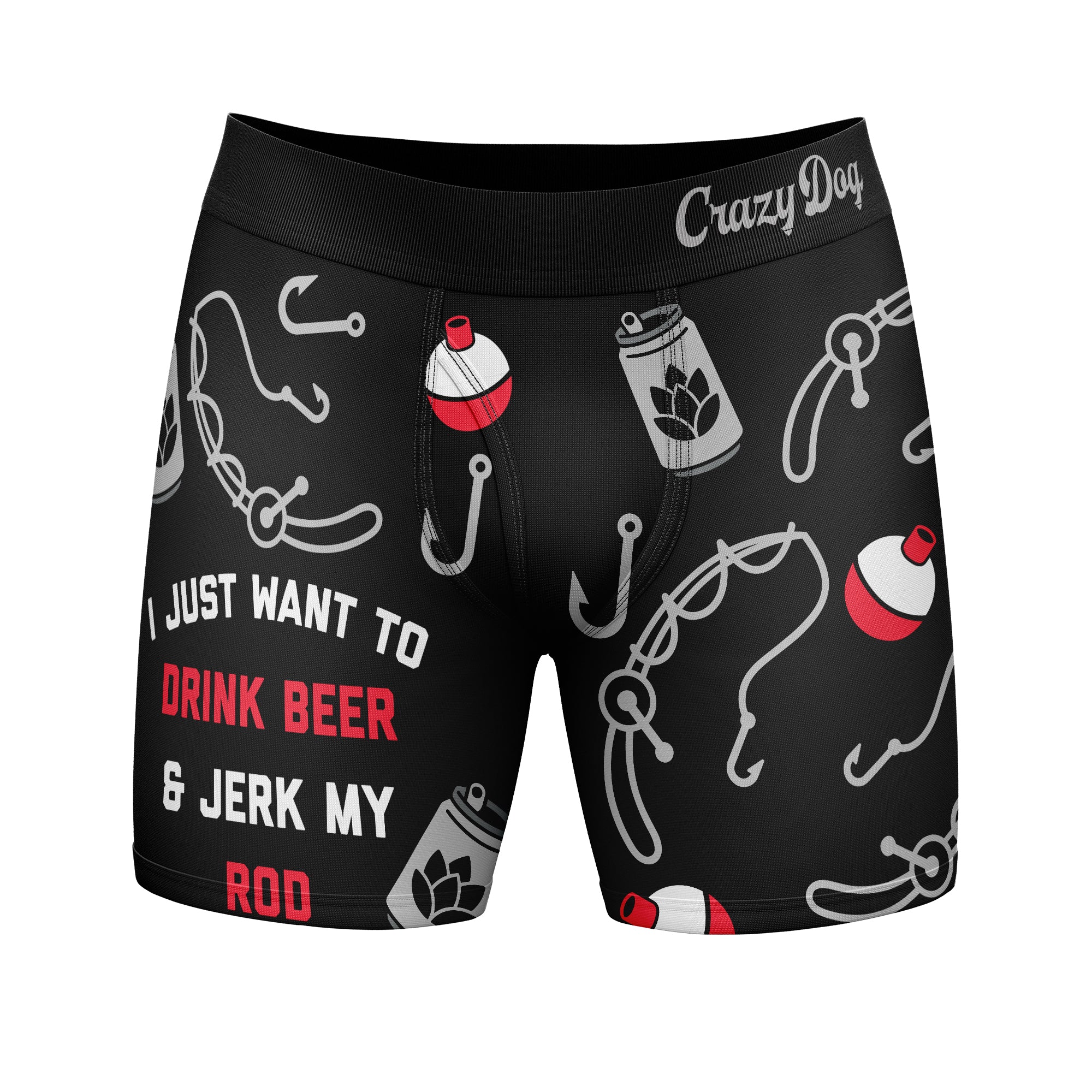 Mens I Just Want To Drink Beer And Jerk My Rod Boxers Funny