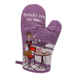 I Drink Better Than I Cook Oven Mitt Funny Wine Lover Vino Graphic Kitchen Glove