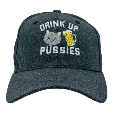 Drink Up Pussies Hat Funny Cat Dad Drinking Adult Novelty Cap